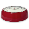 Westclox 9.5" Red Retro 1950s Convex Glass Lens Analog Quartz Accurate Wall Clock